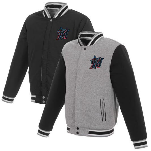 Miami Marlins Reversible Two-Tone Fleece Jacket