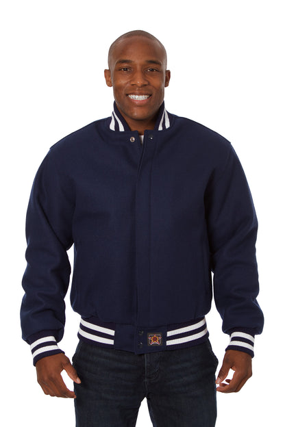 All-Wool Varsity Jacket in Navy