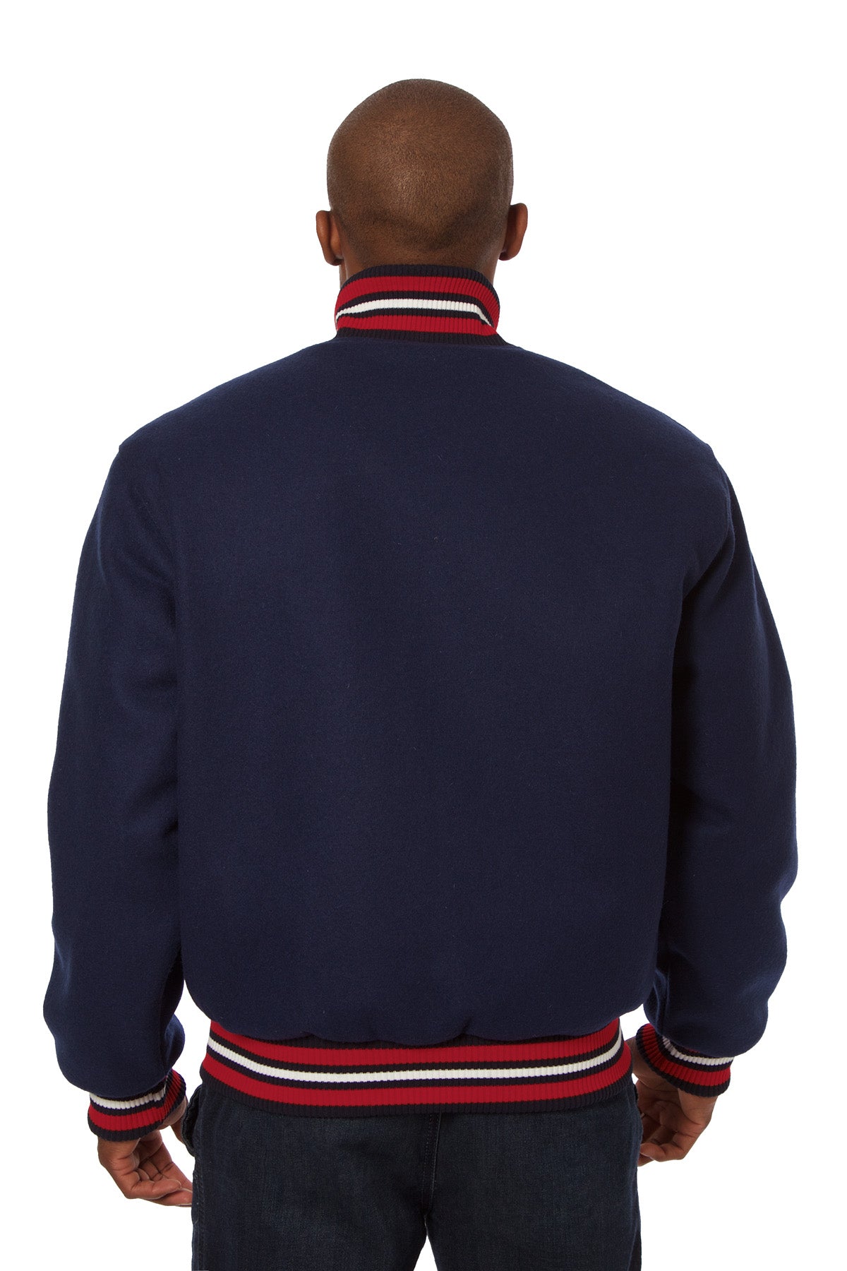 All-Wool Varsity Jacket in Navy