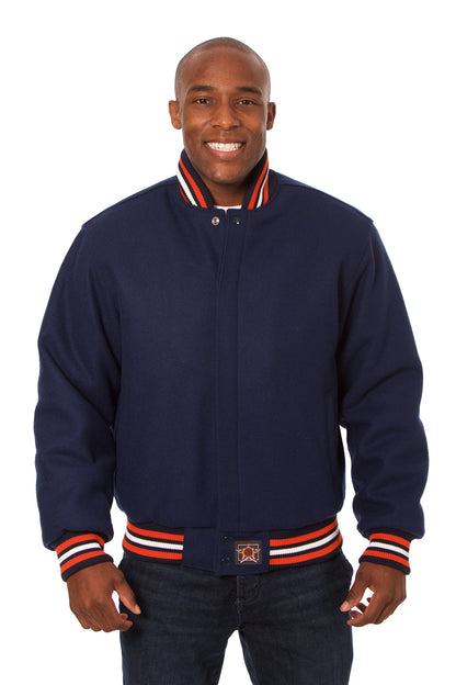 All-Wool Varsity Jacket in Navy
