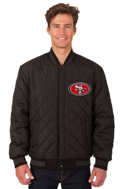 San Francisco 49ers Reversible Wool and Leather Jacket