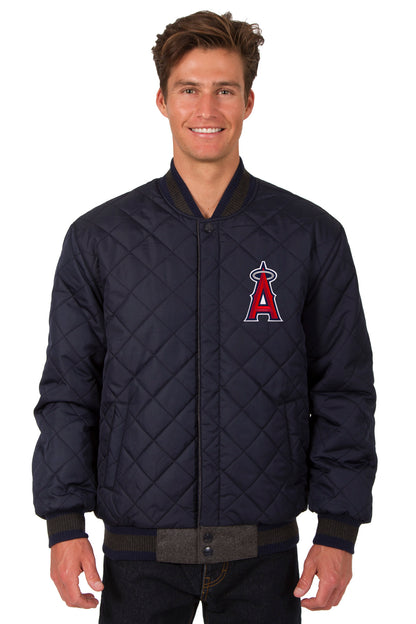 Los Angeles Angels Reversible Wool and Leather Jacket