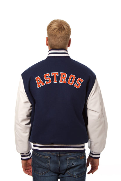Houston Astros Wool and Leather Jacket