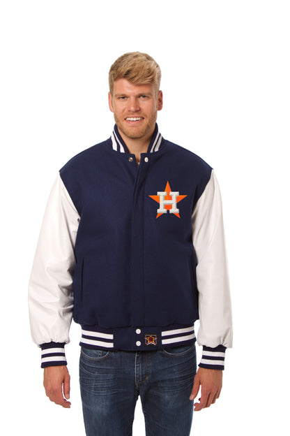 Houston Astros Wool and Leather Jacket