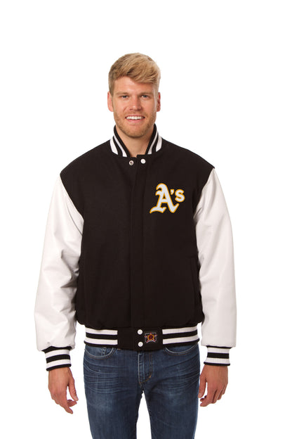 Oakland A's Domestic Wool and Leather Jacket