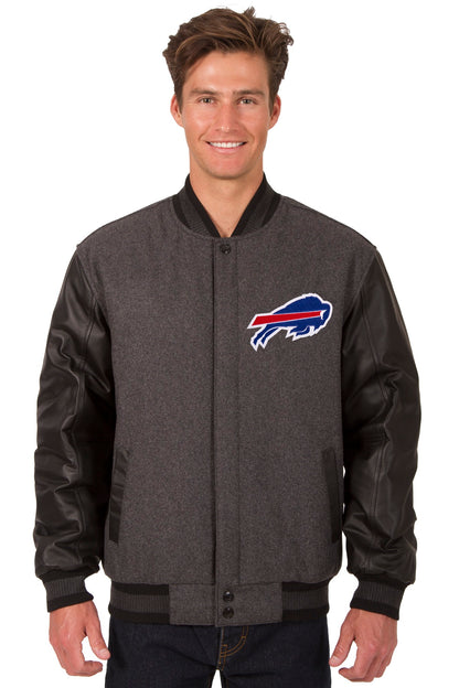 Buffalo Bills Reversible Wool and Leather Jacket