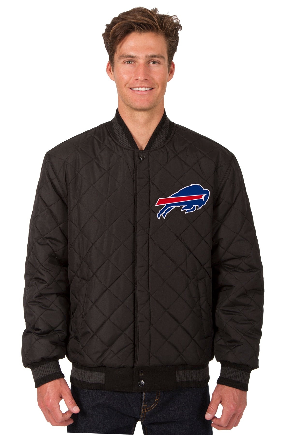 Buffalo Bills Reversible Wool and Leather Jacket