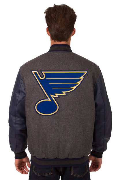 St. Louis Blues Wool and Leather Reversible Jacket