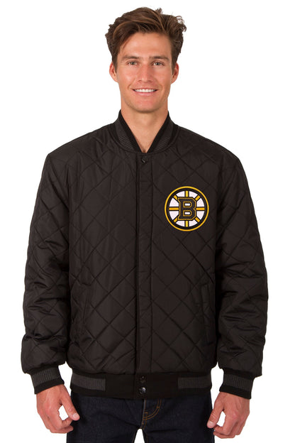 Boston Bruins Wool and Leather Reversible Jacket