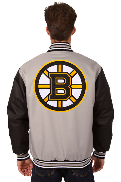 Boston Bruins Poly-Twill Jacket (Front and Back Logo)