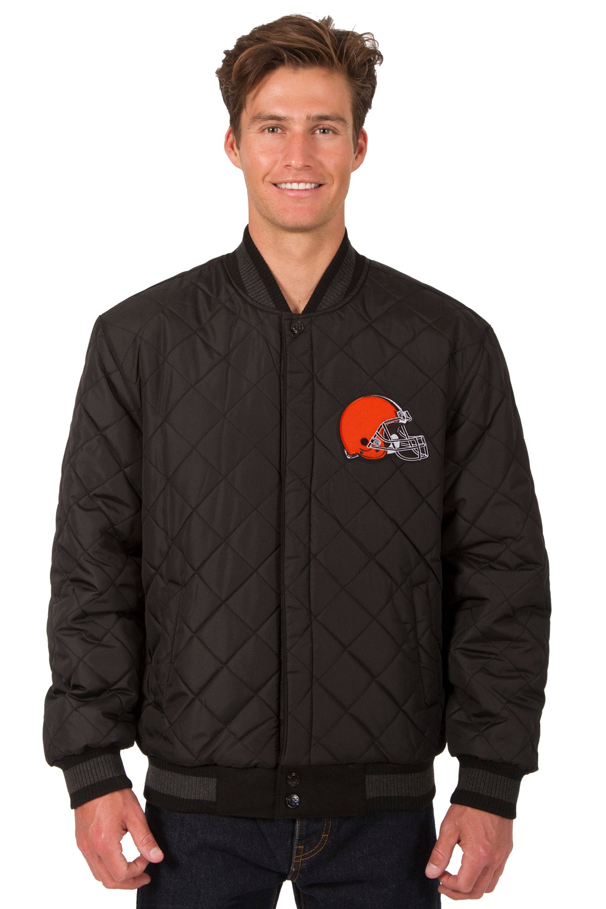 Cleveland Browns Reversible Wool and Leather Jacket