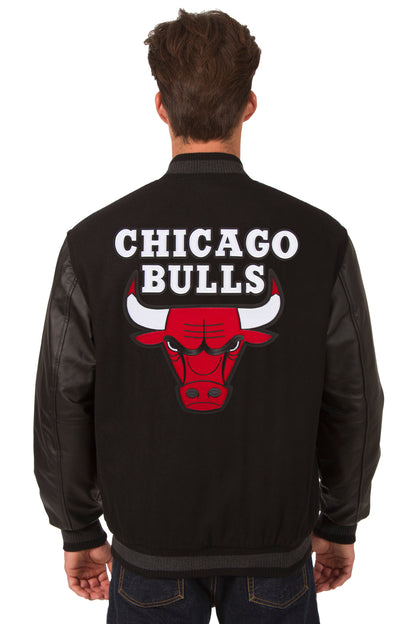 Chicago Bulls Reversible Wool and Leather Jacket