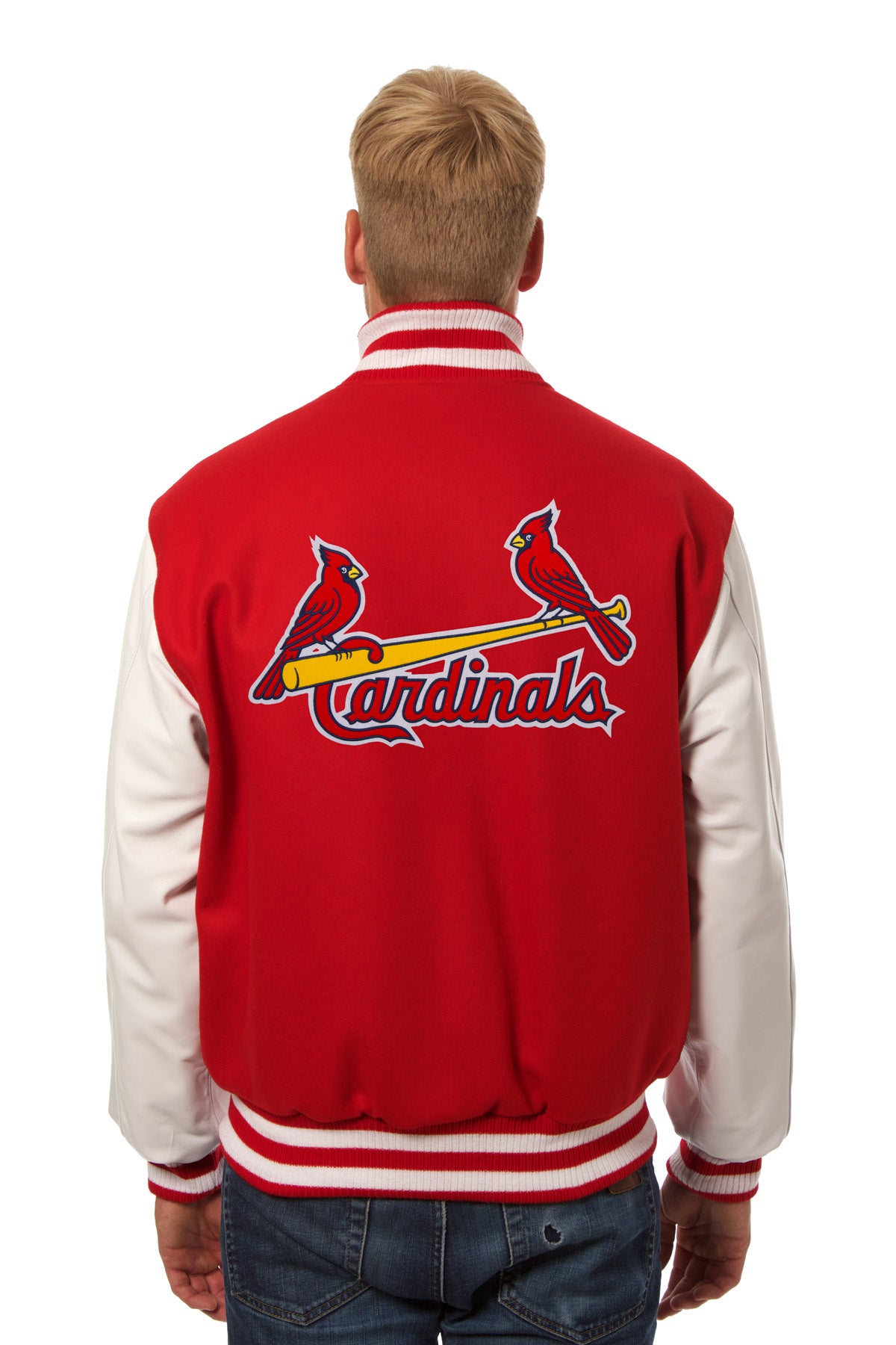 St. Louis Cardinals Embroidered Wool and Leather Jacket