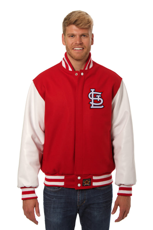 St. Louis Cardinals Embroidered Wool and Leather Jacket