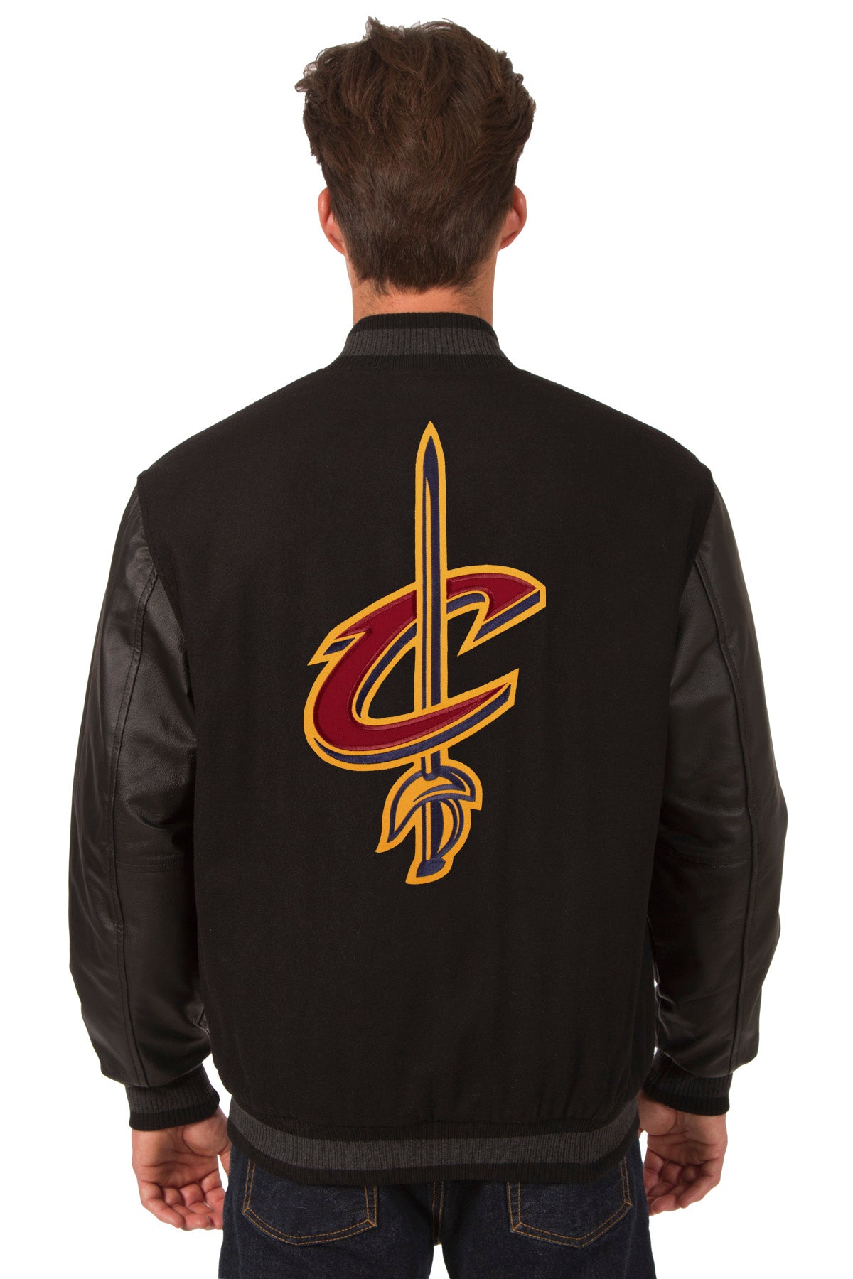 Cleveland Cavaliers Reversible Wool and Leather Jacket