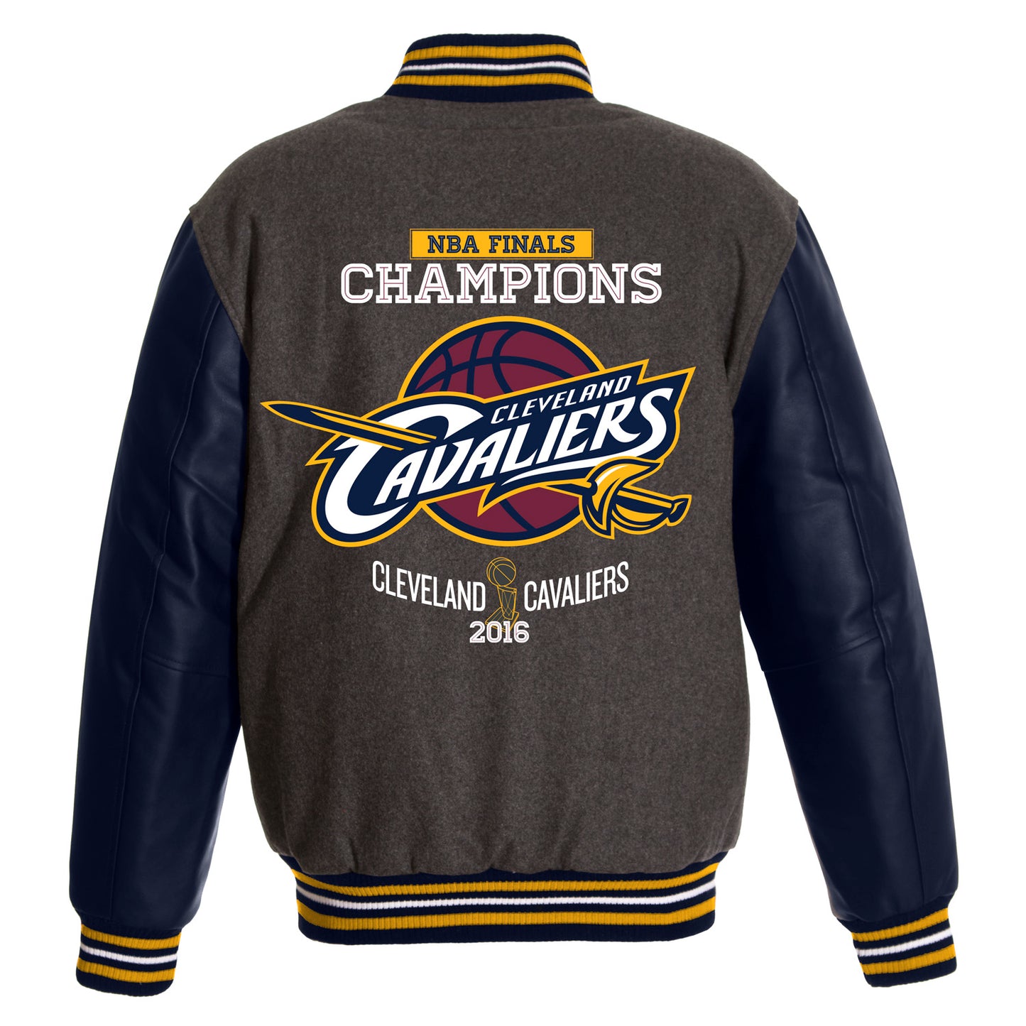 Cleveland Cavaliers 2016 Championship Reversible Wool & Faux Leather Jacket
