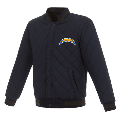 Los Angeles Chargers Reversible Wool and Leather Jacket