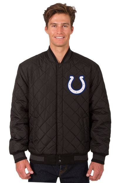 Indianapolis Colts Reversible Wool and Leather Jacket