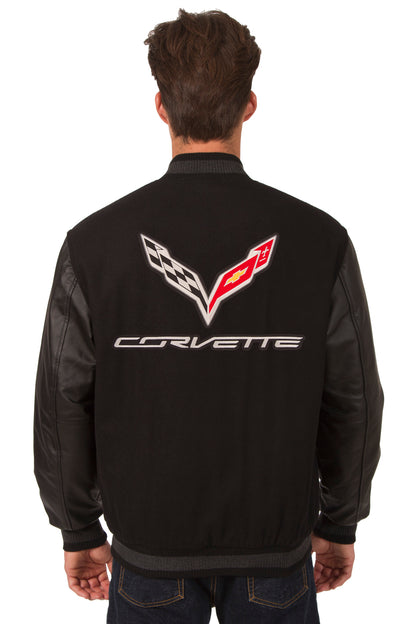 Corvette Reversible Wool and Leather Jacket