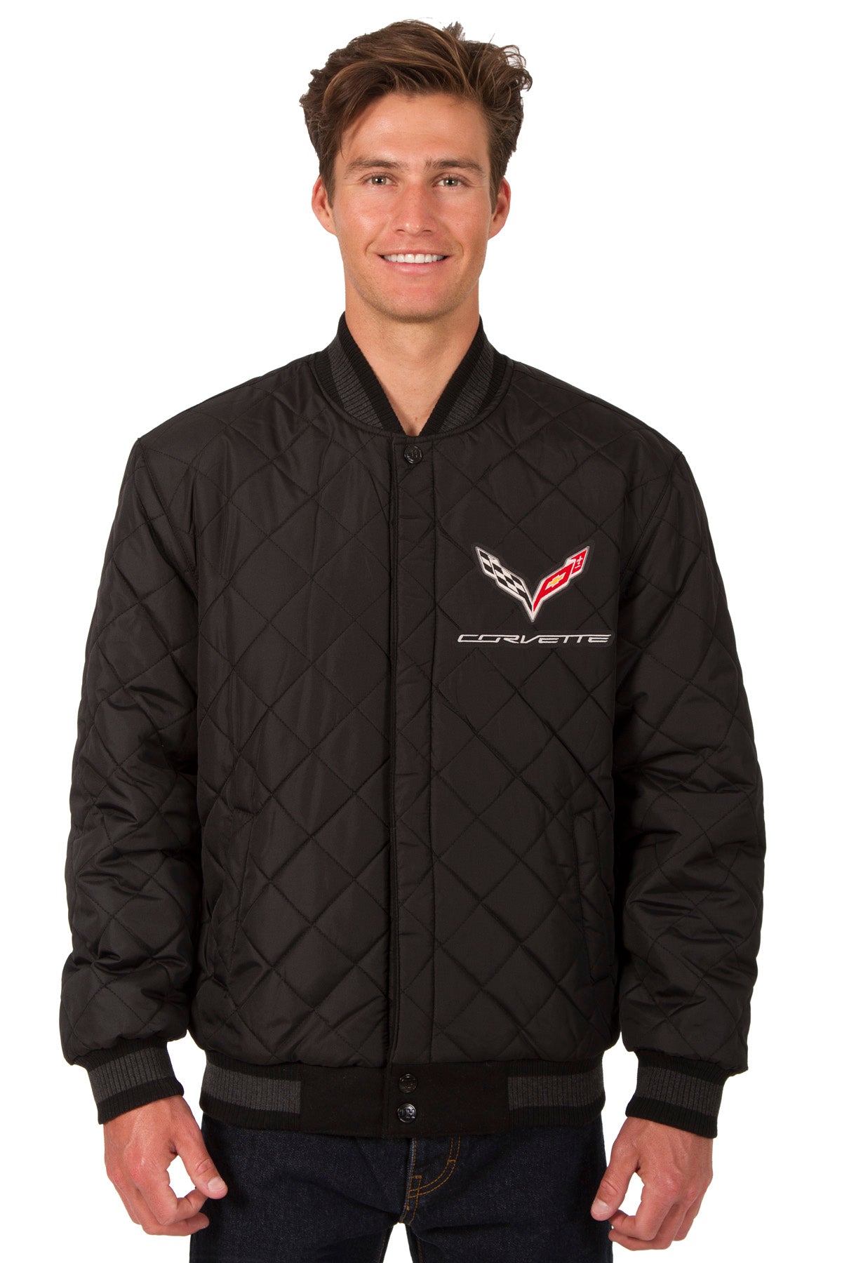 Corvette Reversible Wool and Leather Jacket