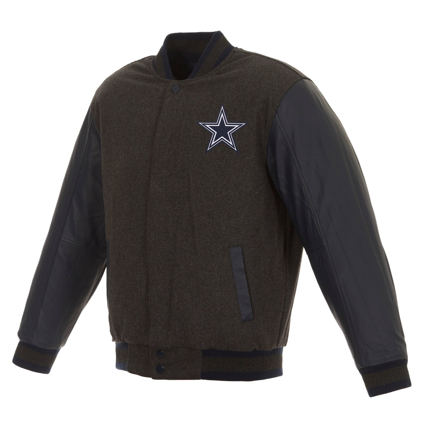 Dallas Cowboys Wool and Leather Reversible Jacket