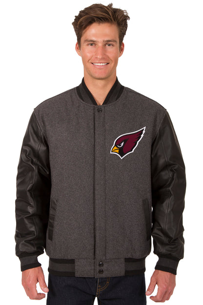 Arizona Cardinals Reversible Wool and Leather Jacket
