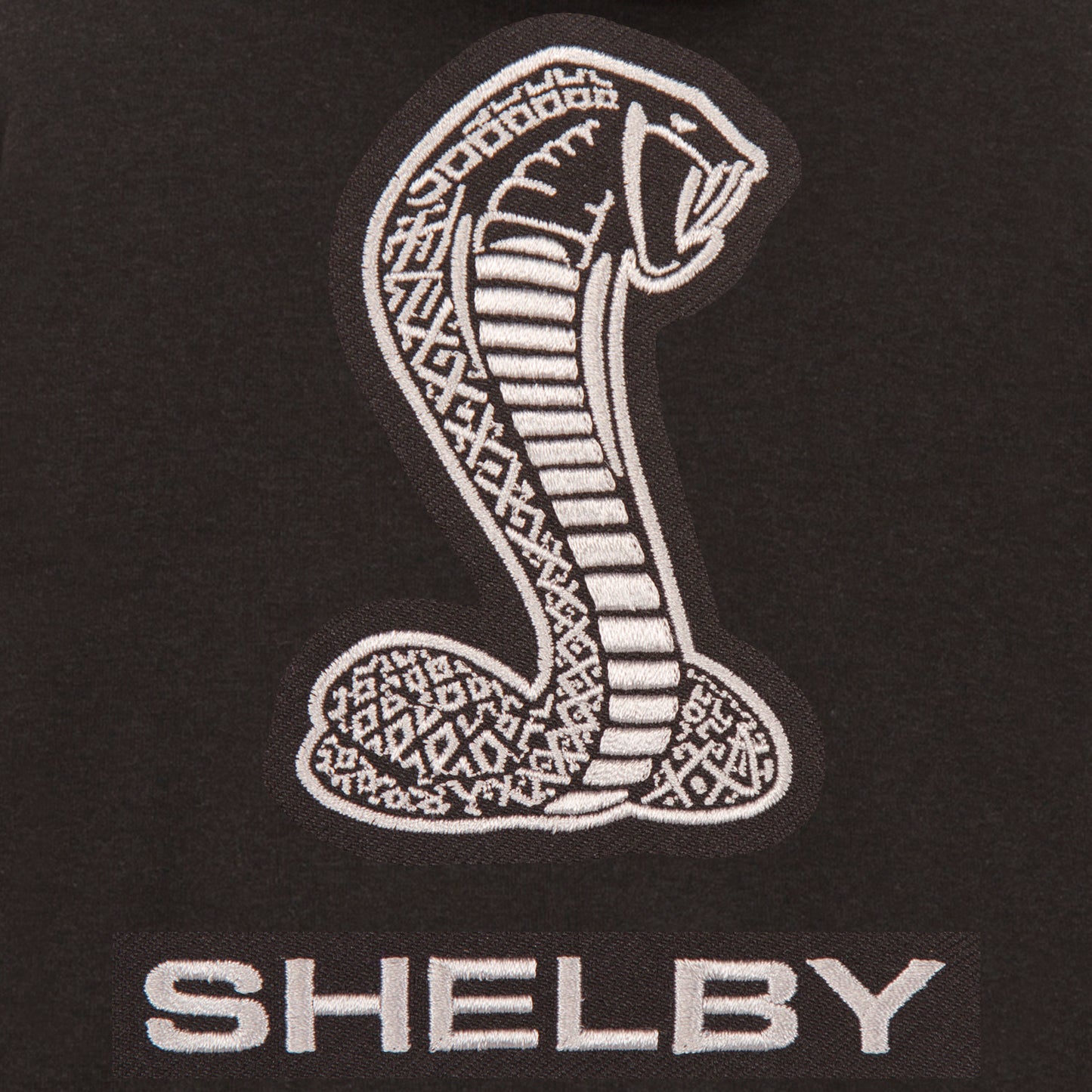 Shelby Cobra Hooded Reversible Fleece Jacket with Faux Leather Sleeves