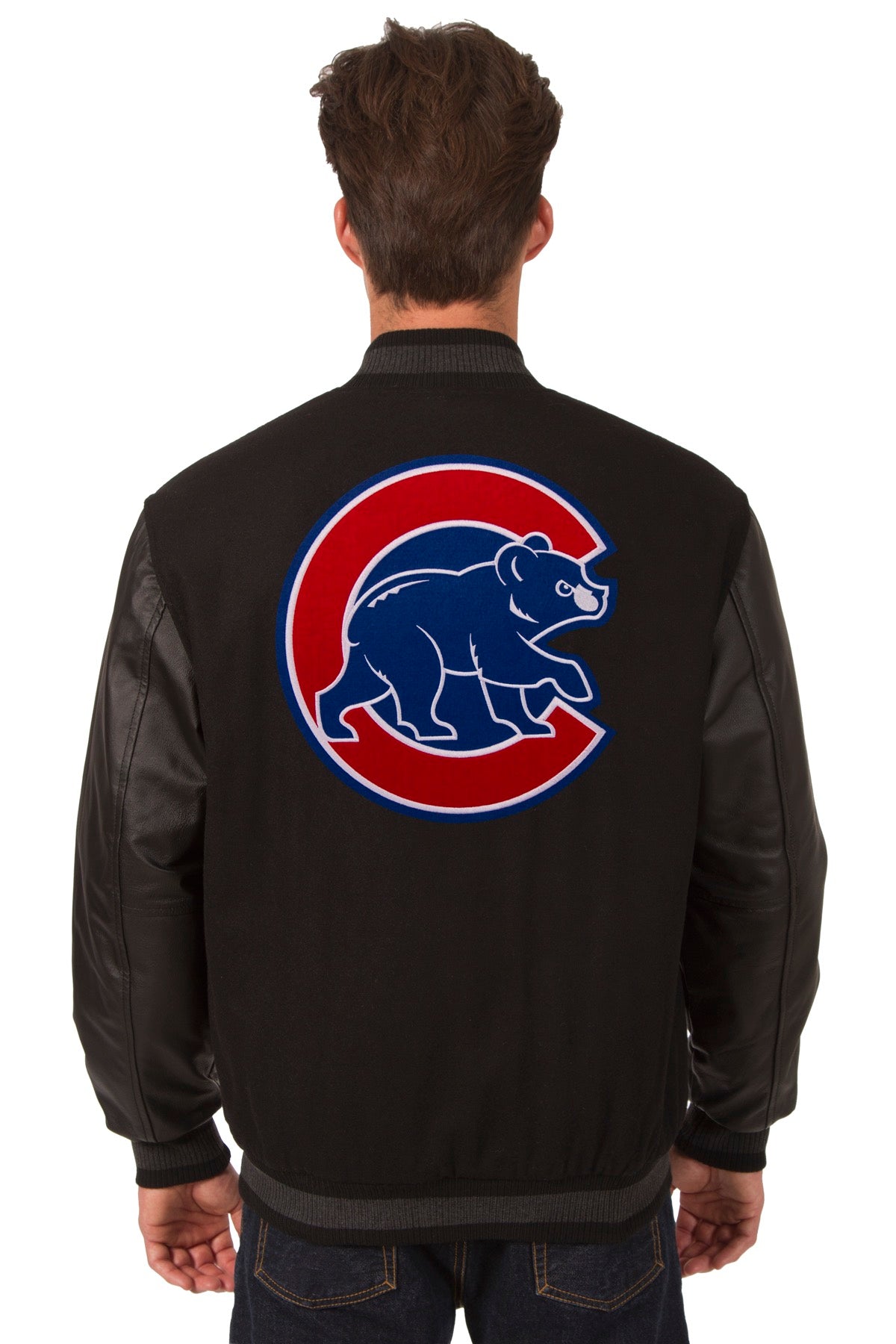 Chicago Cubs Reversible Wool and Leather Jacket