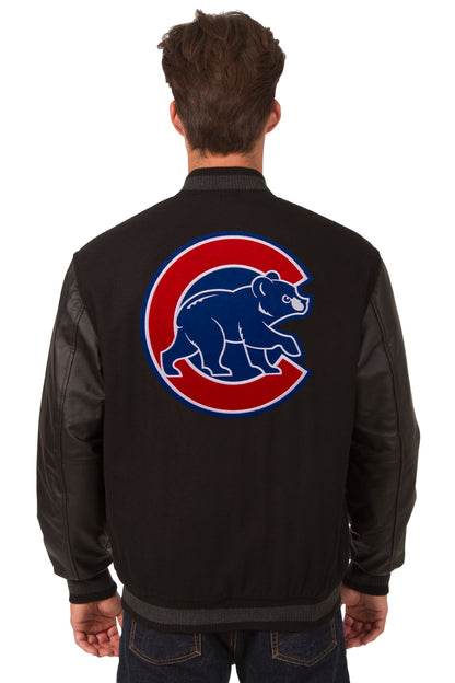 Chicago Cubs Reversible Wool and Leather Jacket