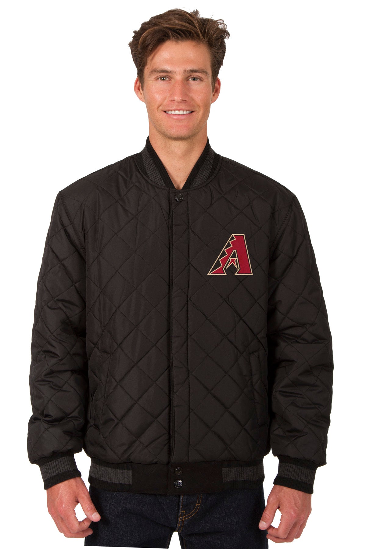Arizona Diamondbacks Reversible Wool and Leather Jacket