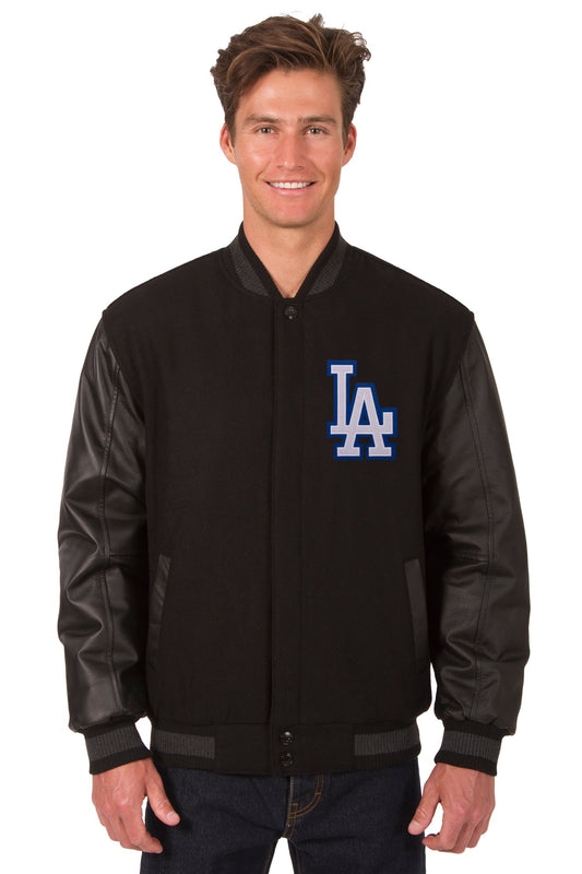 Los Angeles Dodgers Reversible Wool and Leather Jacket