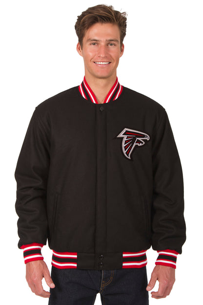 Atlanta Falcons All-Wool Reversible Jacket (Front Logos Only)