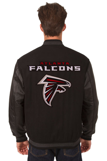 Atlanta Falcons Reversible Wool and Leather Jacket