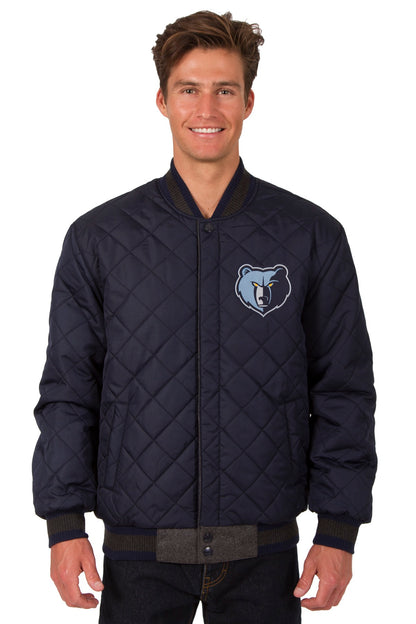 Memphis Grizzlies Reversible Wool and Leather Jacket