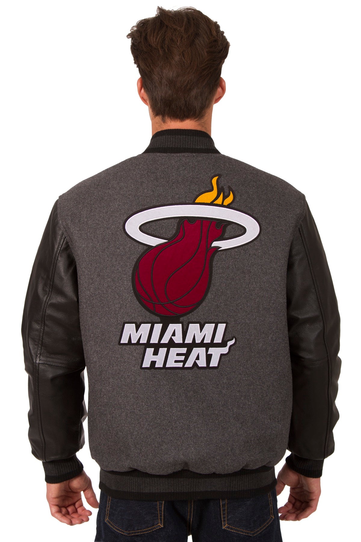 Miami Heat Reversible Wool and Leather Jacket
