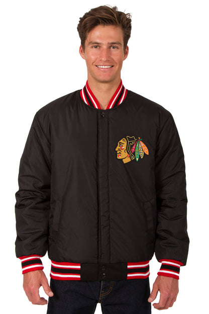 Chicago Blackhawks All-Wool Reversible Jacket (Front Logos Only)