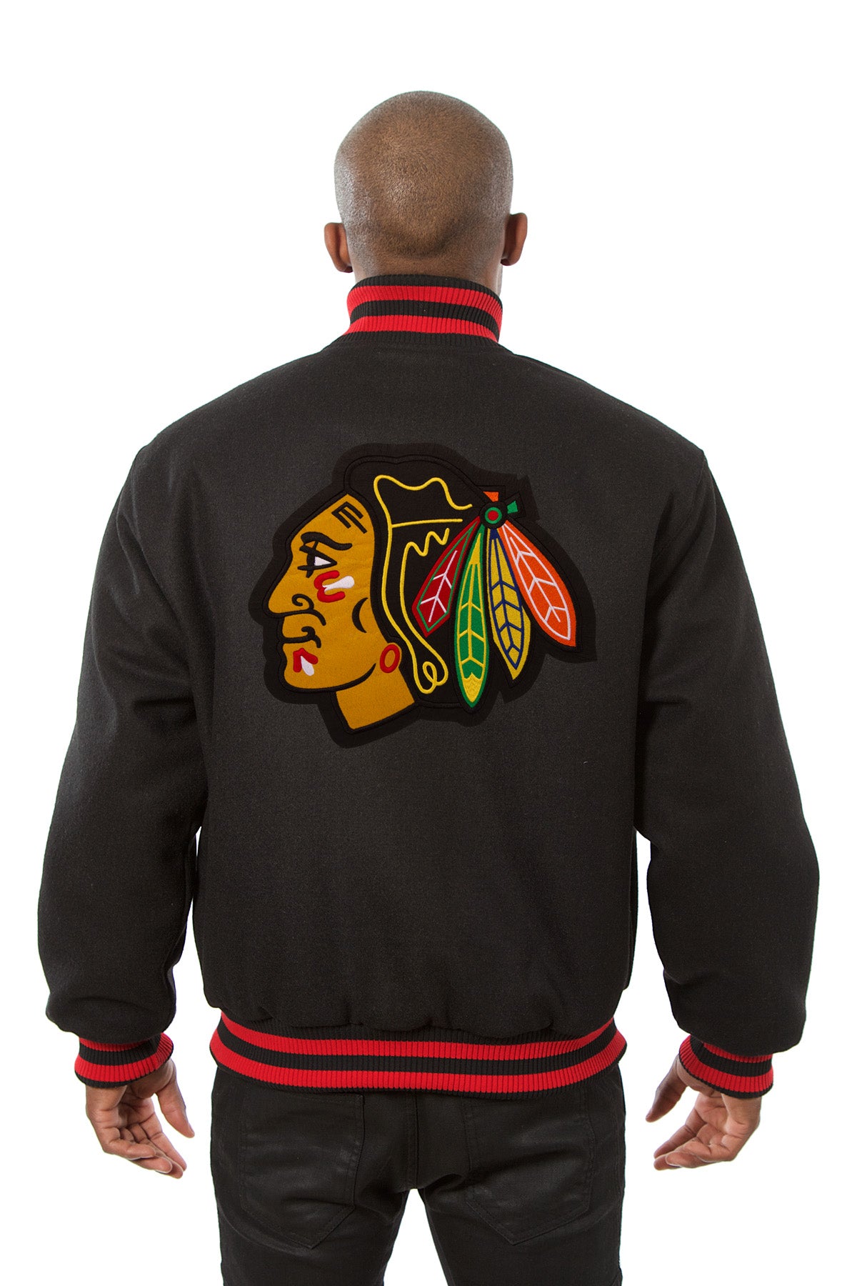 Chicago Blackhawks Embroidered Wool Jacket