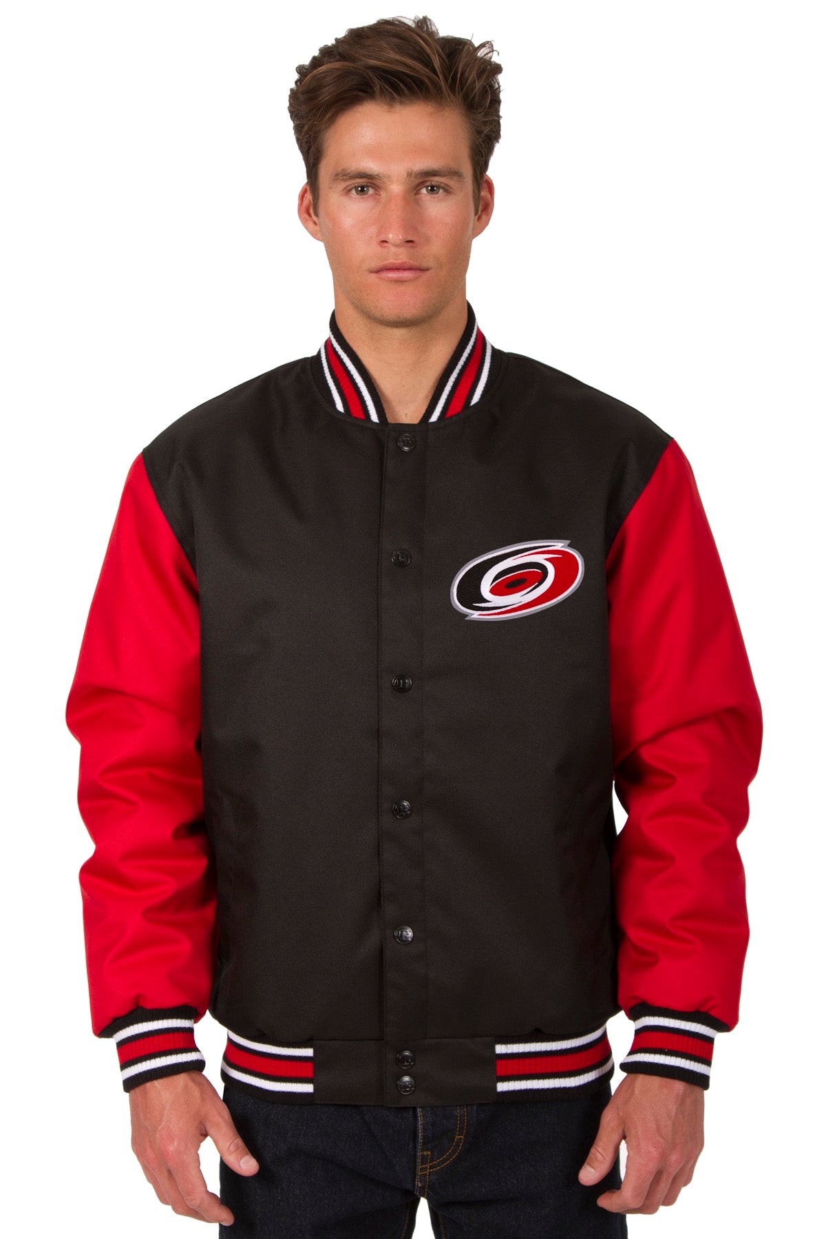 Carolina Hurricanes Poly-Twill Jacket (Front Logo Only)