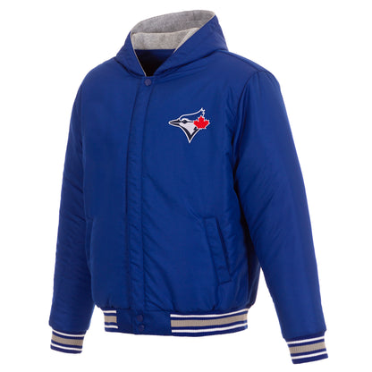 Toronto Blue Jays Hooded Polytwill and Fleece Jacket