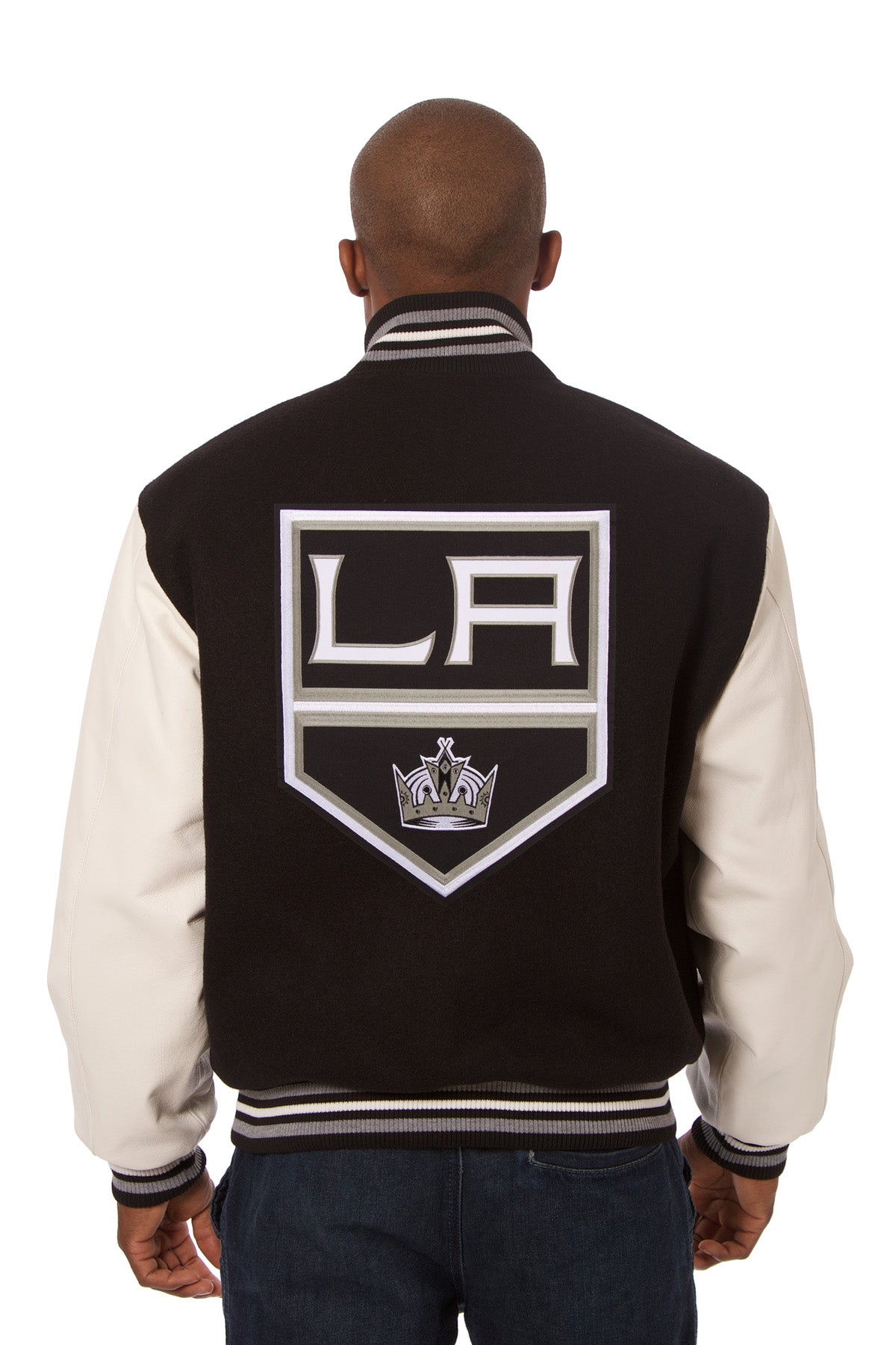 Los Angeles Kings Embroidered Wool and Leather Jacket
