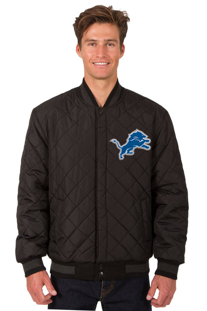 Detroit Lions Reversible Wool and Leather Jacket