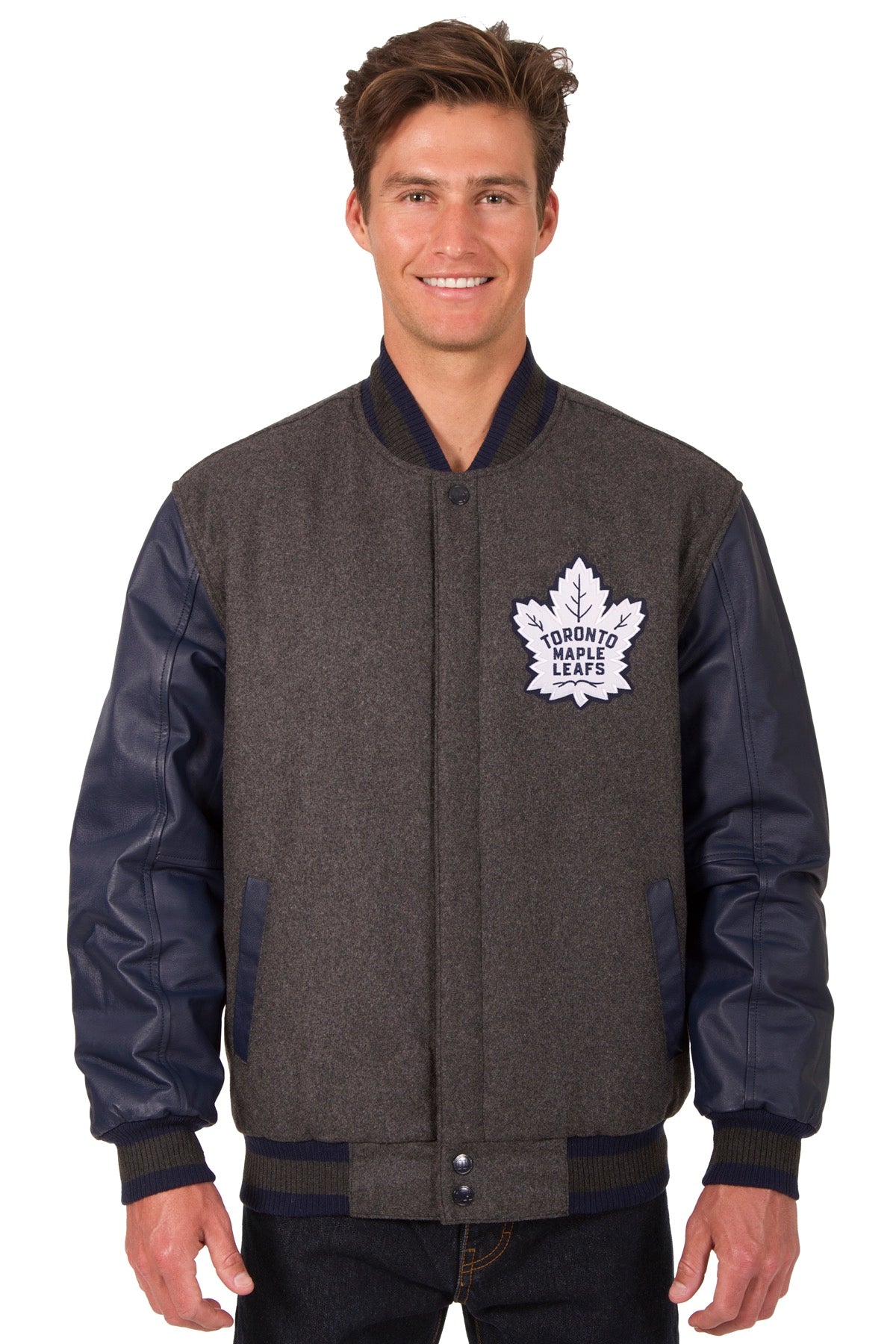 Toronto Maple Leafs Wool and Leather Reversible Jacket
