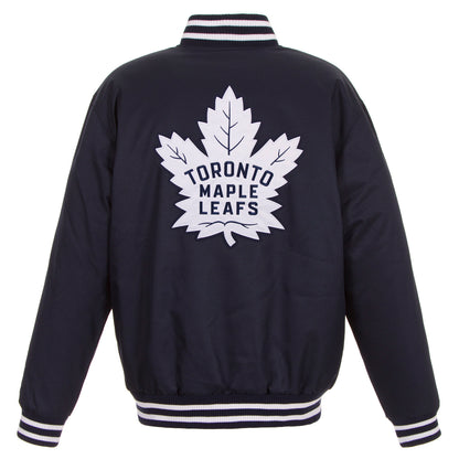 Toronto Maple Leafs Poly-Twill Jacket (Front and Back Logo)