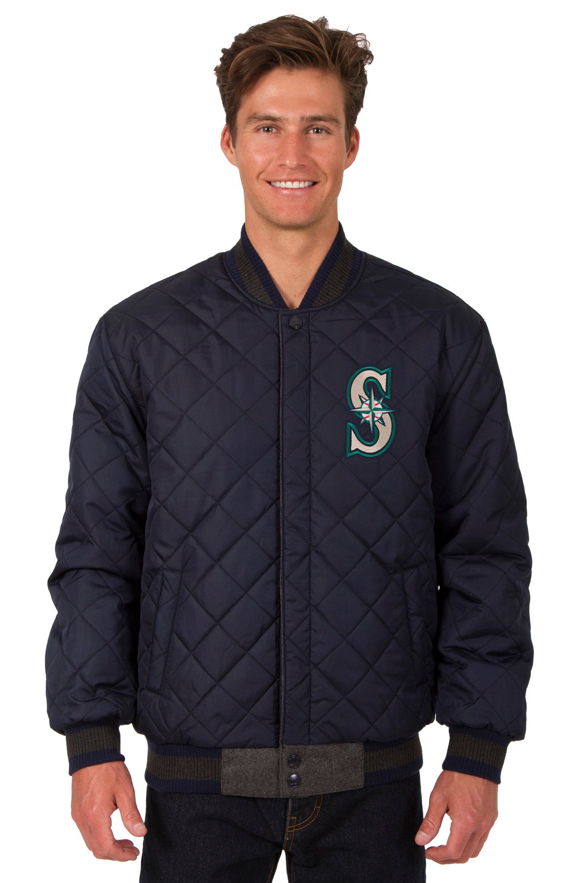 Seattle Mariners Reversible Wool and Leather Jacket