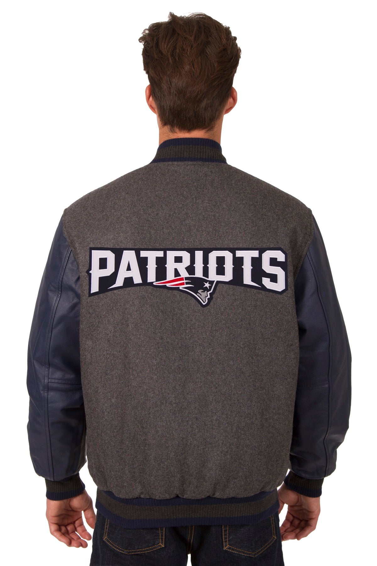New England Patriots Reversible Wool and Leather Jacket