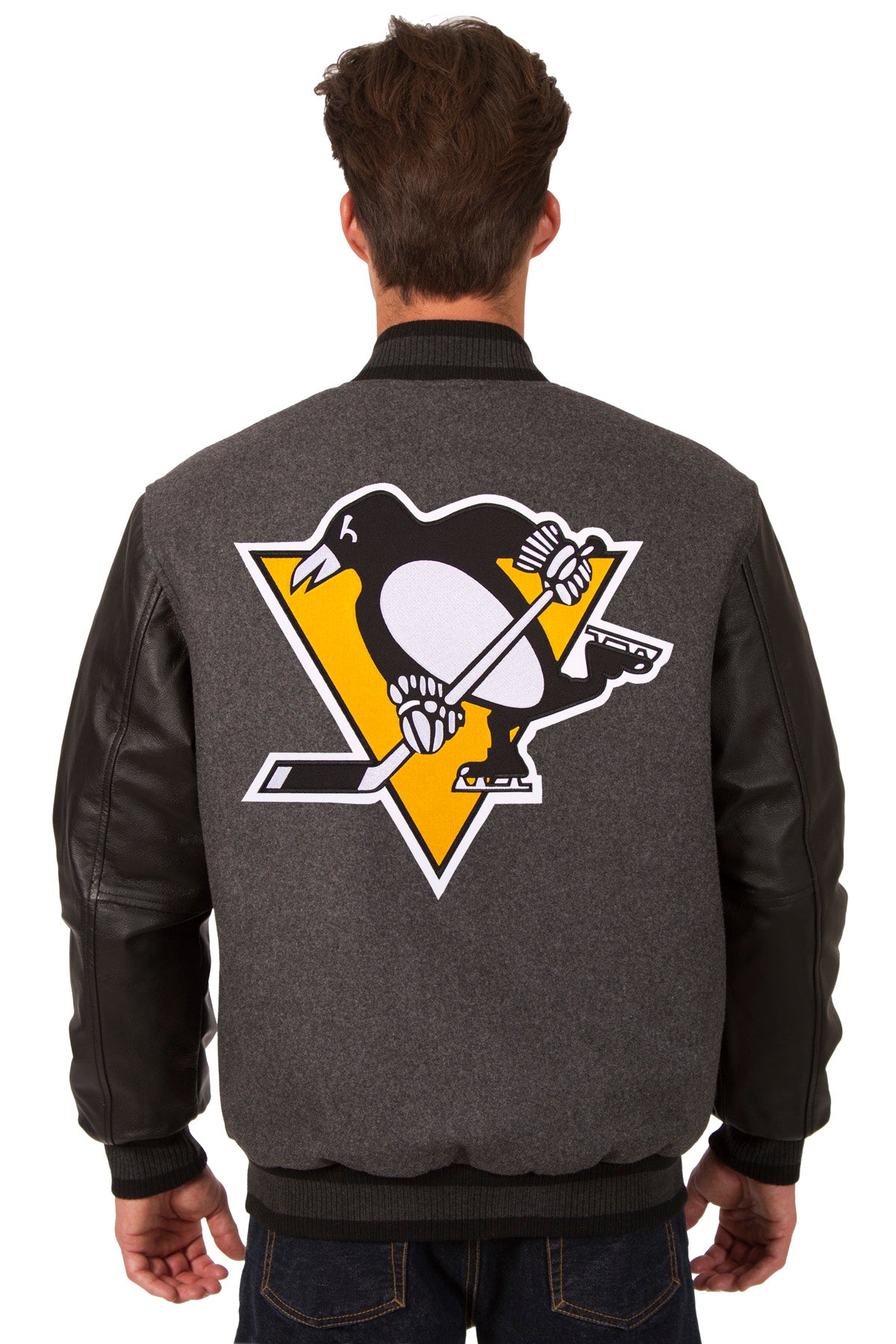 Pittsburgh Penguins Wool and Leather Reversible Jacket