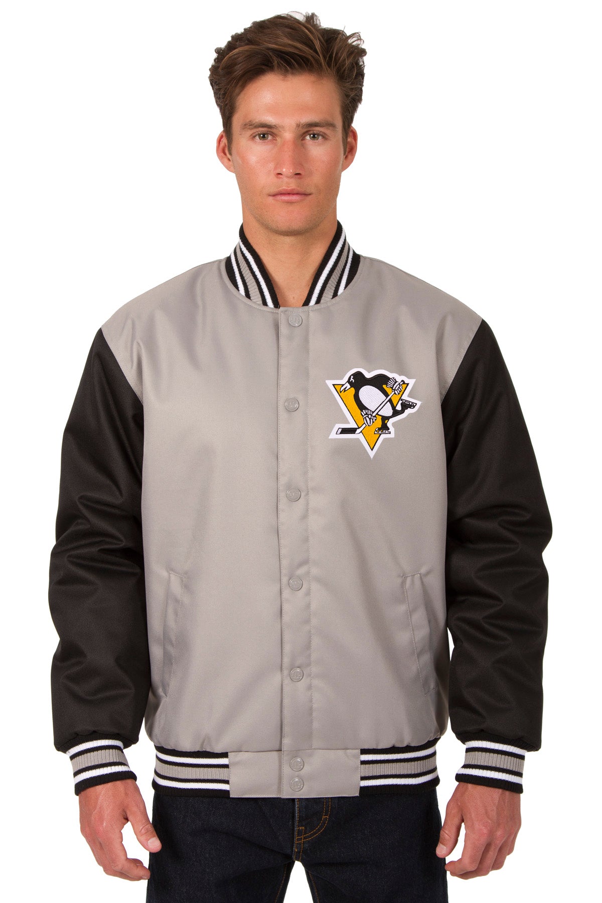 Pittsburgh Penguins Poly-Twill Jacket (Front and Back Logo)