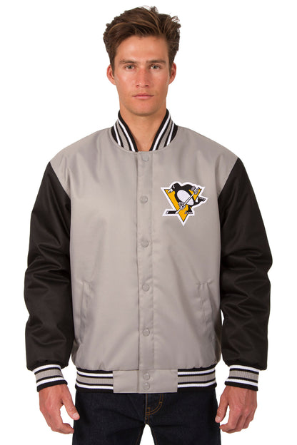 Pittsburgh Penguins Poly-Twill Jacket (Front and Back Logo)