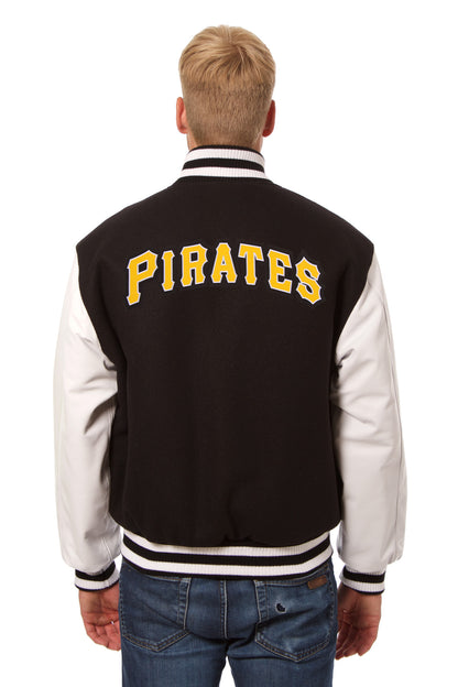 Pittsburgh Pirates Embroidered Wool and Leather Jacket
