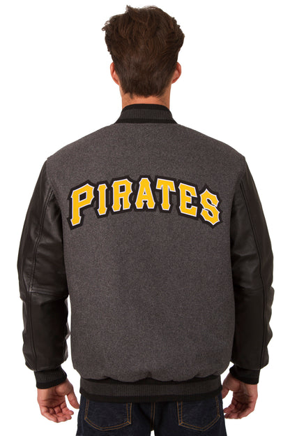 Pittsburgh Pirates Reversible Wool and Leather Jacket
